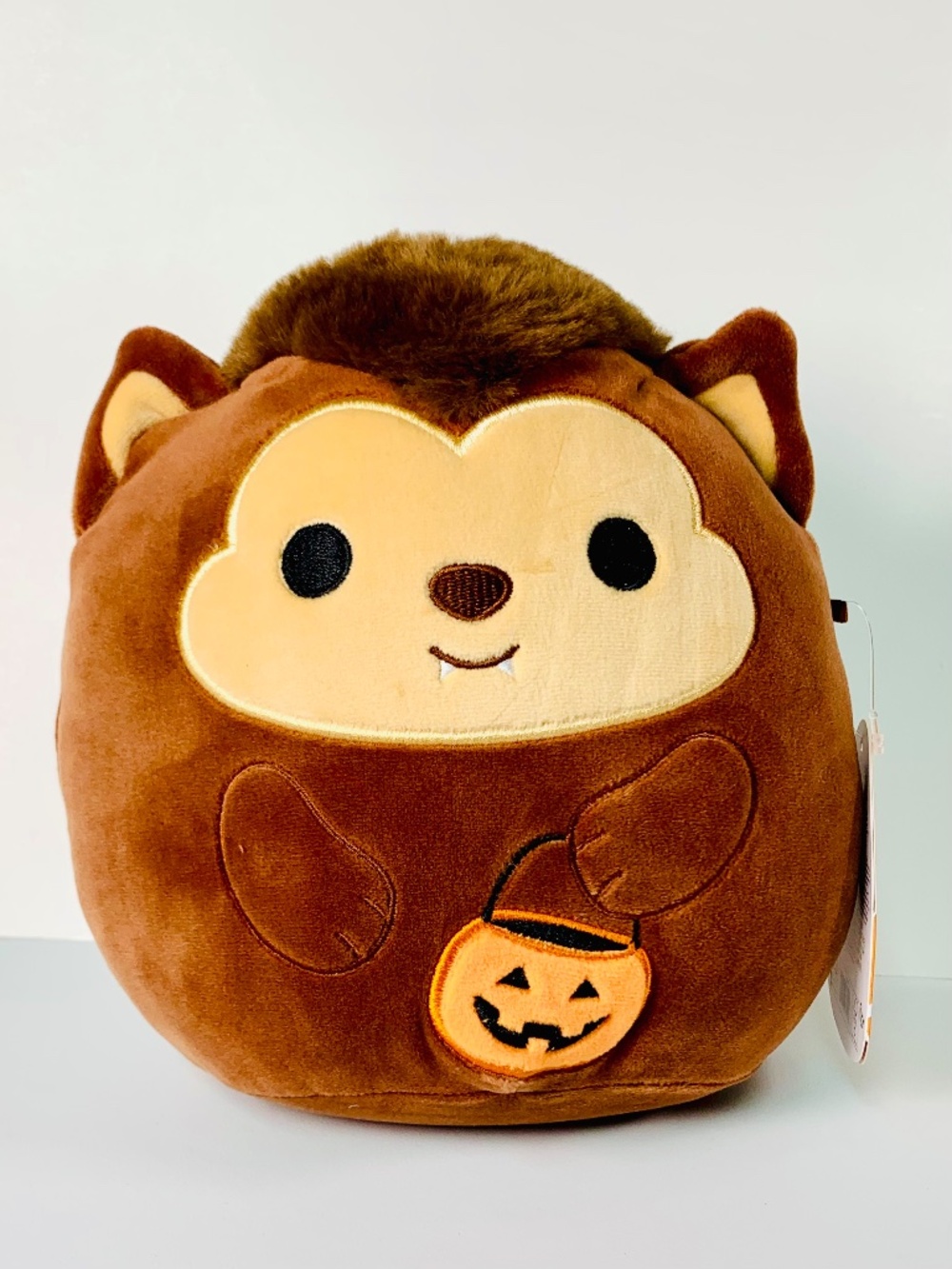 Squishmallows Wade The Werewolf Halloween Plush Toy Animal Brown Orange Pumpkin